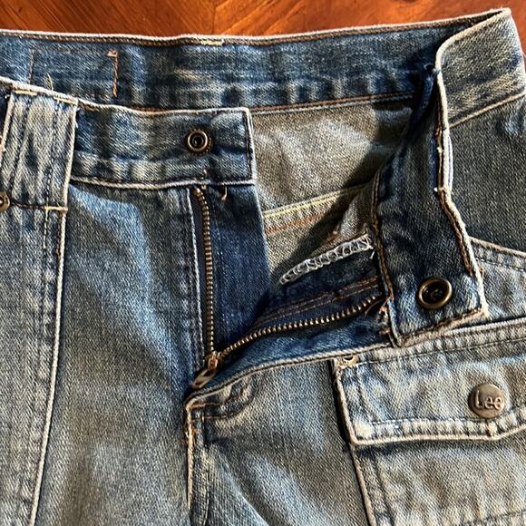 Lee Girls Blue Denim Jeans Shorts Size 10 Pockets High Waist - Picture 3 of 8